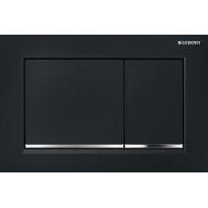 OMEGA20 SQUARE змивна клавішадля подвійного змиву,чорний /глянцевий хром, GEBERIT (115.080.KM.1)