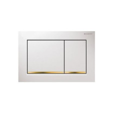 OMEGA20 SQUARE змивна клавішадля подвійного змиву,білий /позолота, GEBERIT (115.080.KK.1)