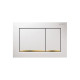OMEGA20 SQUARE змивна клавішадля подвійного змиву,білий /позолота, GEBERIT (115.080.KK.1)