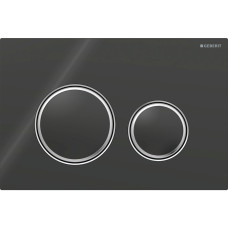 SIGMA50 ROUND змивна клавіша для подвійного змиву, хромований /чорний, GEBERIT (115.884.SJ.1)
