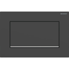 SIGMA10 SQUARE змивна клавішадля змивання / зупинки змивання, з кріпленням на гвинтах, чорний матовий, фарбований, легко чиститься /глянцевий хром, GEBERIT (115.893.14.1)