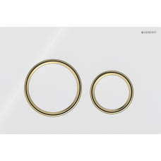 SIGMA50 ROUND змивна клавіша для подвійного змиву, латунь /білий, GEBERIT (115.652.SI.1)