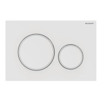 Geberit 115.882.01.1 Sigma20 Клавіша змиву, подвійний змив, легкоочисна поверхня, білий мат