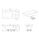 Geberit 554.384.01.1 Selnova Square Ванна прямокутна з ніжками, 170х70см, біла
