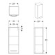 SELNOVA Square тумба 33*85*29,7см, з 1 дверима, білий глянець, GEBERIT (501.276.00.1)