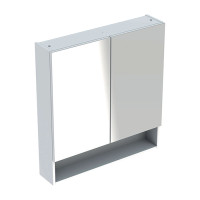 Geberit 501.268.00.1 Selnova Square Дзеркальна шафа з двома дверима, ширина 80см, колір білий глянець