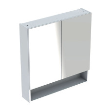 Geberit 501.268.00.1 Selnova Square Дзеркальна шафа з двома дверима, ширина 80см, колір білий глянець