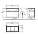 Тумба для ванної кімнати GEBERIT ICON 840392000, GEBERIT (840392000)
