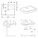 Geberit 500.229.01.1 Smyle Square Раковина 60см, з 1 отв. під зміш., з переливом, колір білий глянець