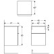 SMYLE SQUARE тумба 45*60*47см, з 2 ящ., лава/фарбований матовий, лава/з матовим порошковим покрыттям, GEBERIT (500.357.JK.1)