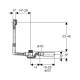 Geberit 150.755.21.6 Злив-перелив для ванни з кнопкою PushControl, d52, довжина 26см, видимі елементи хром глянець