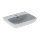 Geberit 500.300.01.7 Selnova Square Раковина 60см, прямокутний, з 1 отв.під змішувач та переливом, колір білий глянець