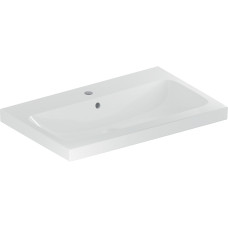 ICON LIGHT умивальник 75*48 см, з отвіром для змішувача в центрі , з переливом , білий, GEBERIT (501.835.00.1)