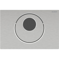 SIGMA10 ROUND змивна клавіша,автоматичне/ безконтактне/ ручне змивання, живлення від батарей, матова, легко чиститься/ декоративні кільця поліровані, GEBERIT (115.891.SN.6)