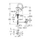 Eurosmart New Змішувач для раковини, одноважiльний, GROHE (23537002)