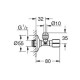 Grohe Кутовий вентиль 1/2*3/8, хром, GROHE (22039000)