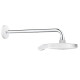 POWER&SOUL Cosmopolitan 190 верхний душ и душевой кронштейн 422 мм, цвет Moon White, Yang White, GROHE (26172LS0)