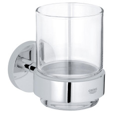 Essentials Стакан скляний з тримачем, хром, GROHE (40447001)