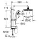 Система душа Flex для настенного монтажа Grohe Tempesta Cosmopolitan System 200  (27394002)