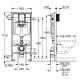 Установка для подвесного унитаза 4 в 1 Grohe Rapid SL + хром кнопка Skate Cosmopolitan (38772001+37131000)