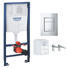 Інсталяція для підвісного унітазу 3 в 1 Grohe Rapid SL + кнопка Skate Cosmopolitan S (39501000)