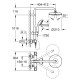 Система душа с термостатом для настенного монтажа Grohe BauClassic 210  (26699000)