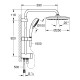 Душова система Flex для настінного монтажу Grohe Tempesta Cosmopolitan System 250  (26675000)