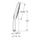 26553000 Rainshower Smartactive 150 Ручний душ, 3 режими струменю, Grohe (26553000)