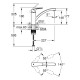 Смеситель для кухни Grohe Eurosmart с наклонным изливом  (33281003)