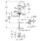 Смеситель для раковины Grohe Eurosmart New L-Size с донным клапаном, хром (23537003)