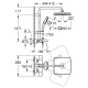 26691001 New Tempesta Cosmopolitan System 250 Душова система з виливом, Grohe (26691001)