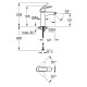 EUROSMART NEW cмеситель для умывальника, однорычажный, M, цвет черный матовый, GROHE (233242433)