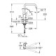 EUROSMART смеситель для кухни однорычажный, U-излив, цвет черный матовый, GROHE (305672430)