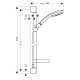 Сroma 100 Vario (90) cm - душова штанга HANSGROHE 27771000, HANSGROHE (27771000)