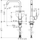 Focus 260 Змішувач для кухні, одноважiльний, кол. пiд сталь, HANSGROHE (31820800)