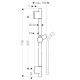 Unica’S Puro Штанга 0,65 м, хром, HANSGROHE (28632000)