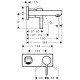 Metris S Змішувач для раковини, одноважiльний, HANSGROHE (31162000)