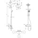 Душова система з термостатом для настінного монтажуHansgrohe Croma Air 220 1jet Showerpipe (27185000)