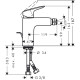 Смеситель для биде Hansgrohe Logis 70 с донным клапаном