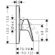 Logis Змішувач для душу, зовнішня частина, HANSGROHE (71605000)