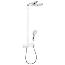 Raindance Select E Showerpipe Душова система (білий / хром, кнопкове управління), HANSGROHE (27126400)