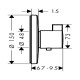 Ecostat S Highflow Термостат для душу, HANSGROHE (15756000)