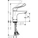 Focus Змішувач для раковини, одноважiльний, HANSGROHE (31911000)