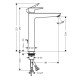 Смеситель для умывальника Hansgrohe Talis E (71716000)
