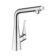 Metris Select Змішувач для кухні одноважiльний, покриття-під сталь, HANSGROHE (14883800)