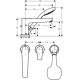 Talis E Змiшувач на край ванни, на 3 отвори, хром, HANSGROHE (71730000)