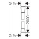 Comfortflex Шланг 2,00 м ½’, хром, HANSGROHE (28169000)