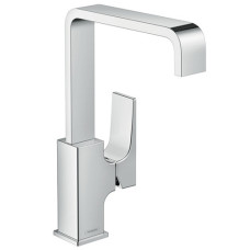 Metropol Смеситель для раковини, одноважiльний з донним клапаном push-open, хром, HANSGROHE (32511000)