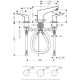 Focus Змішувач для раковини, на 3 отвори, HANSGROHE (31937000)