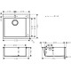 Hansgrohe S711-F450 Мийка для кухні, вбудована, HANSGROHE (43301800)